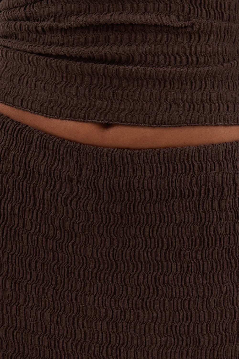 MELISSA CHOCOLATE KNIT MIDI SKIRT - Yukikoi