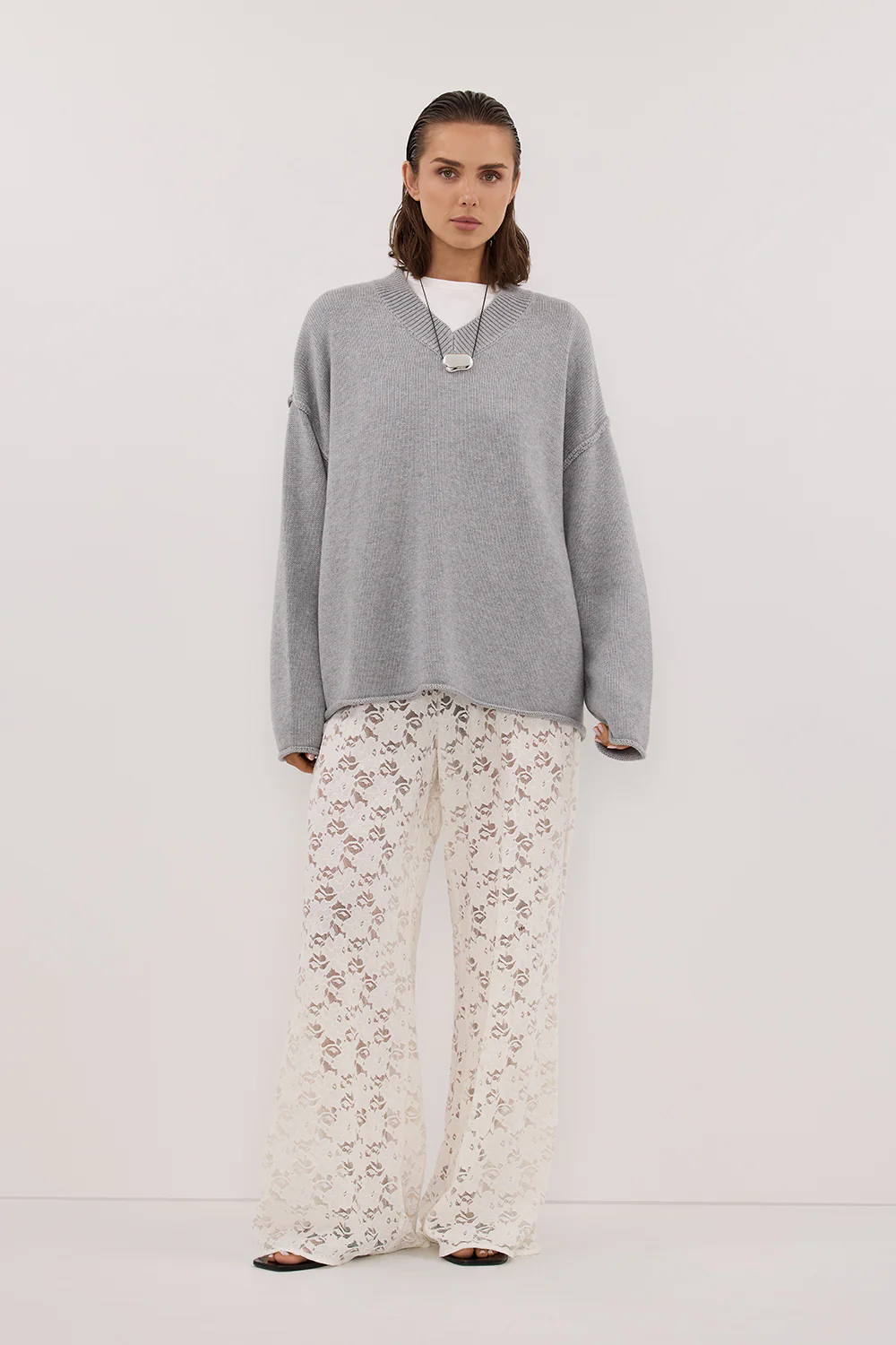 LOULA WHITE LACE PANT - Yukikoi