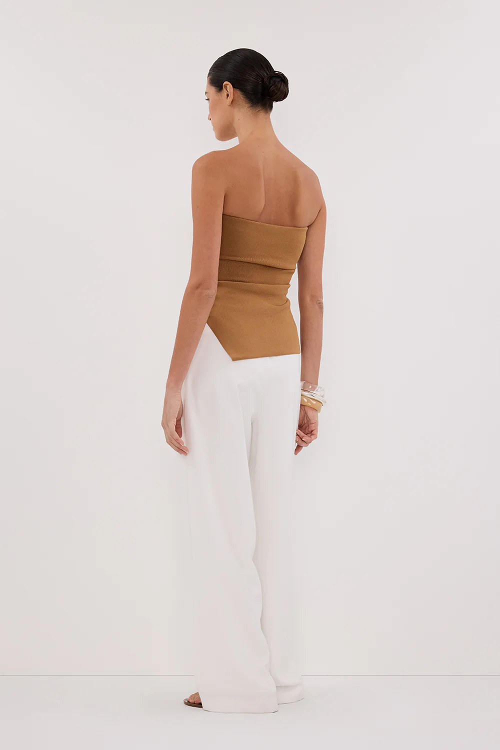 LUKE TAN BANDEAU KNIT TOP - Yukikoi