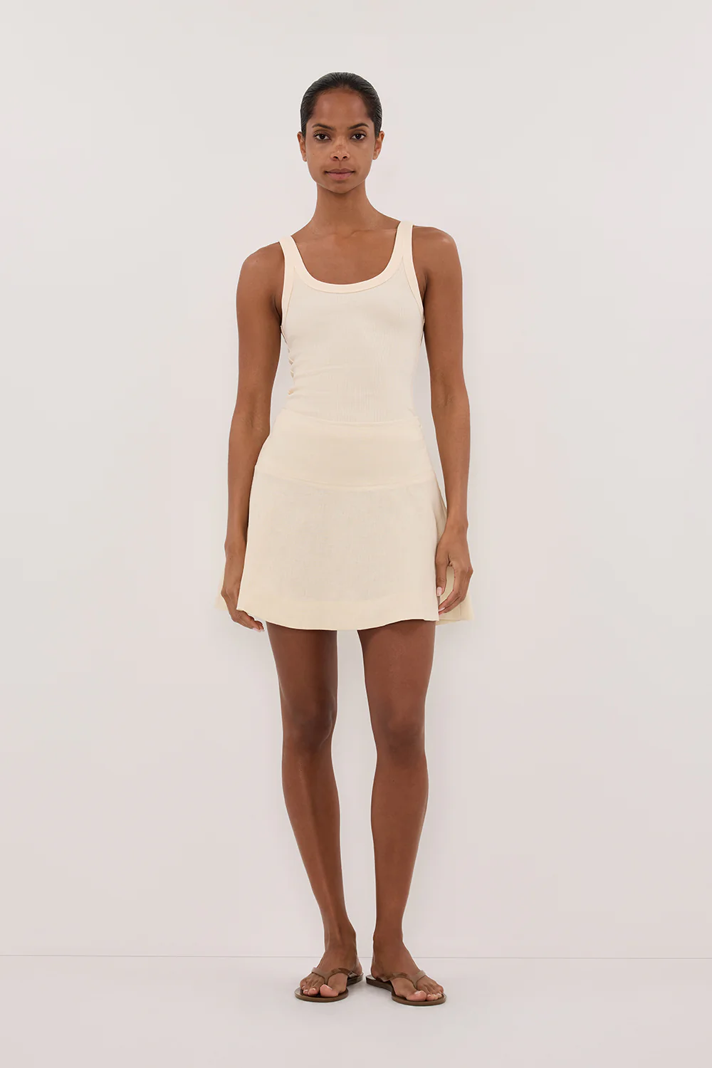 ALEA STRAW LINEN FLOUNCE MINI SKIRT - Yukikoi