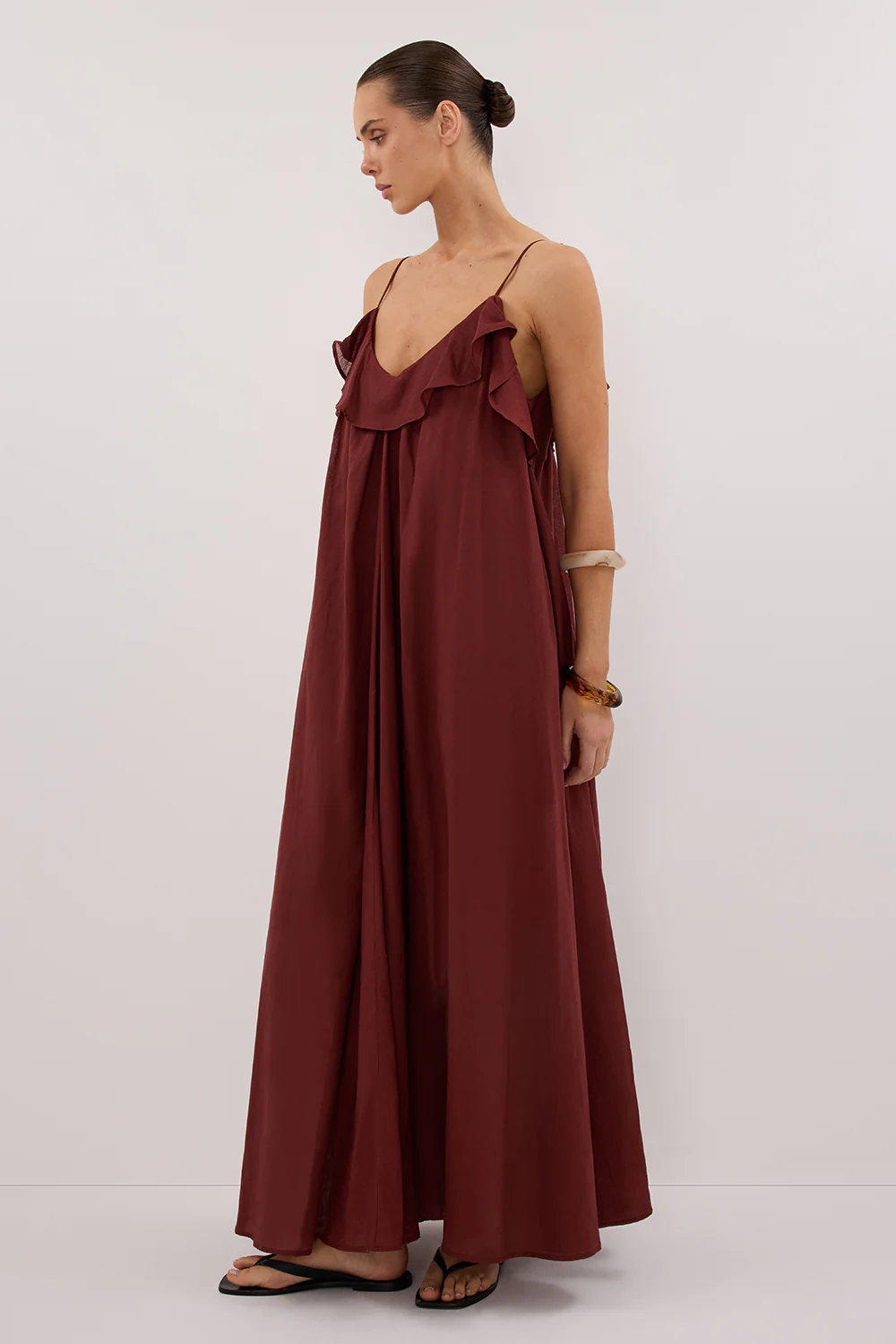 CAPRI SAHARA LINEN BLEND MAXI DRESS - Yukikoi