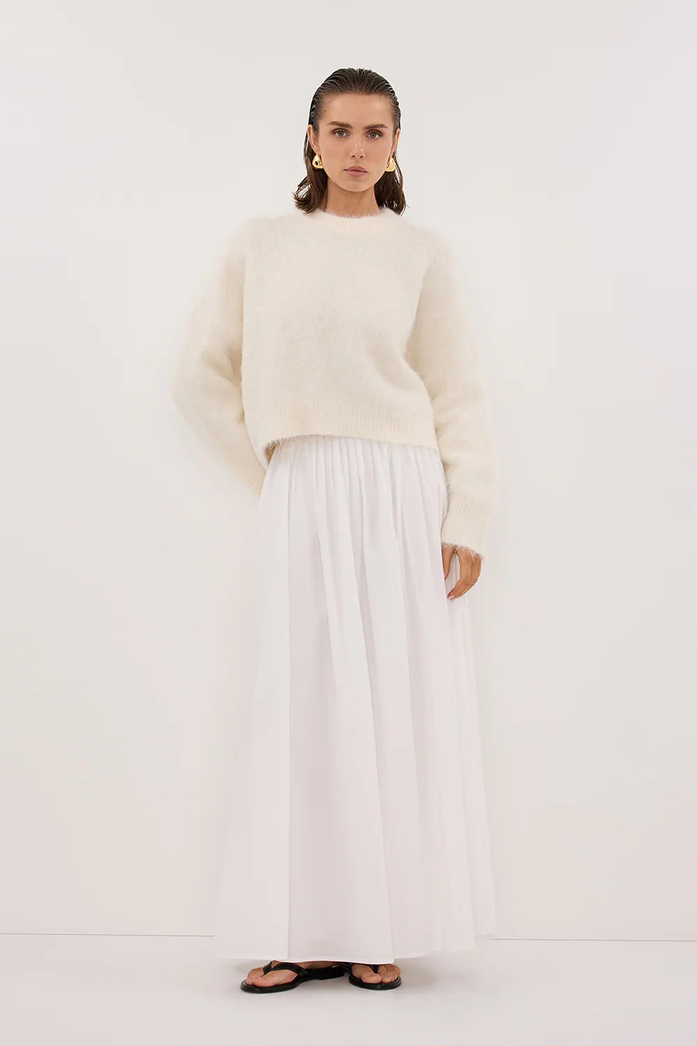 SALMA IVORY TUCK SLEEVE JUMPER - Yukikoi