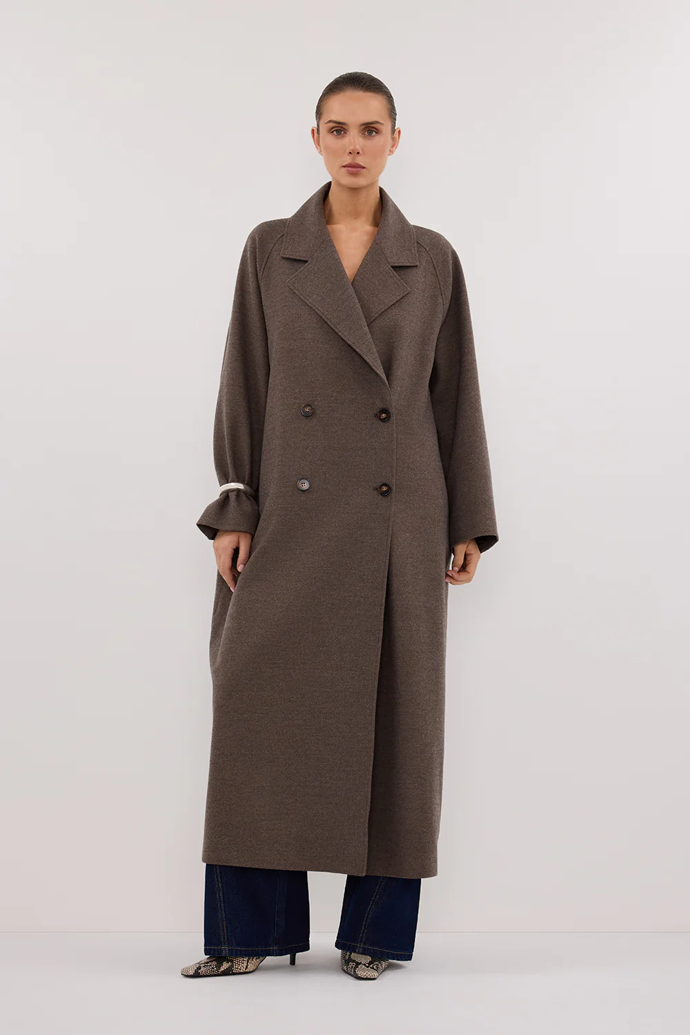 YORK COFFEE OVERSIZED WOOL BLEND COAT - Yukikoi