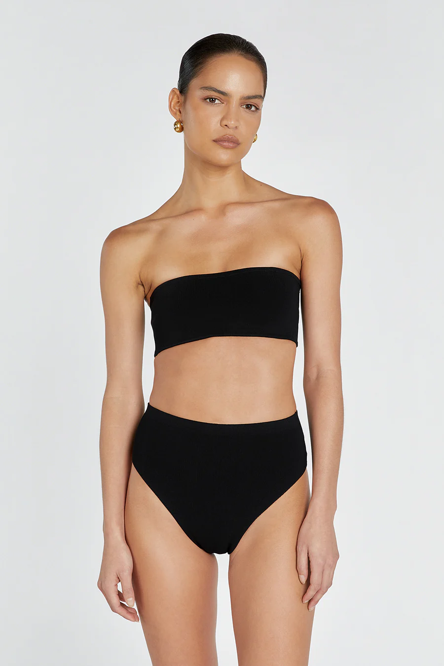 BASE BLACK BANDEAU TOP - Yukikoi