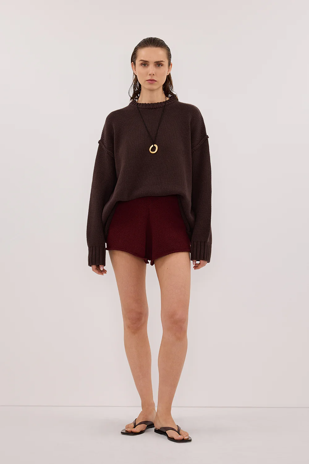 ASPEN SANGRIA KNIT SHORT - Yukikoi