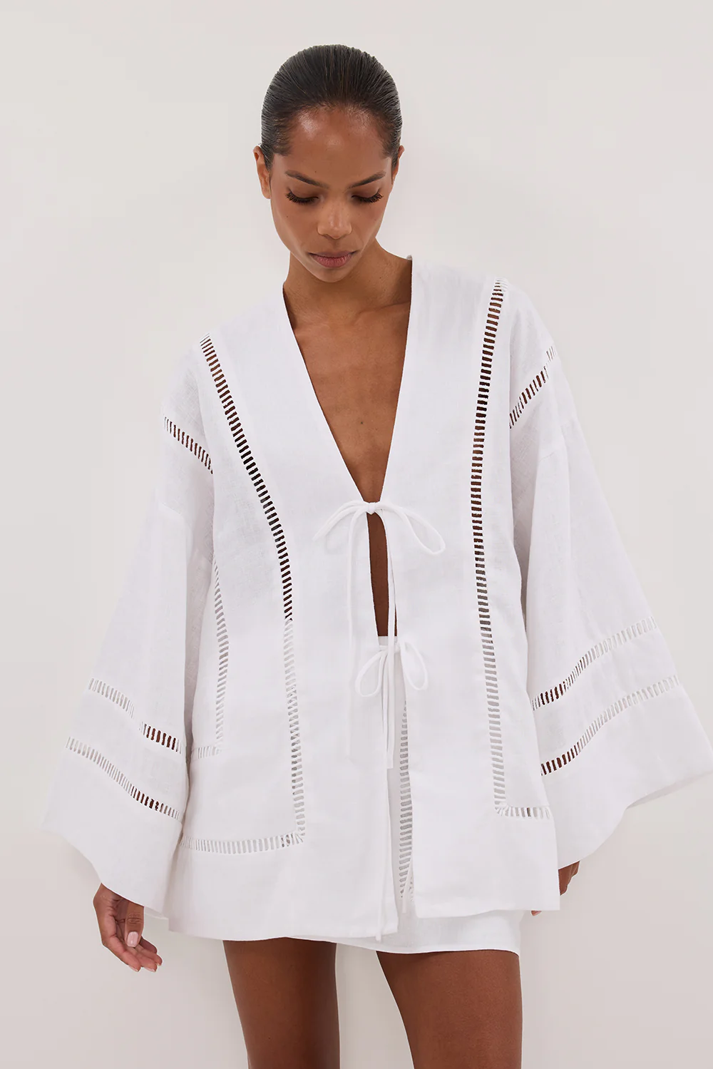 LINDSAY WHITE LINEN SKORT - Yukikoi