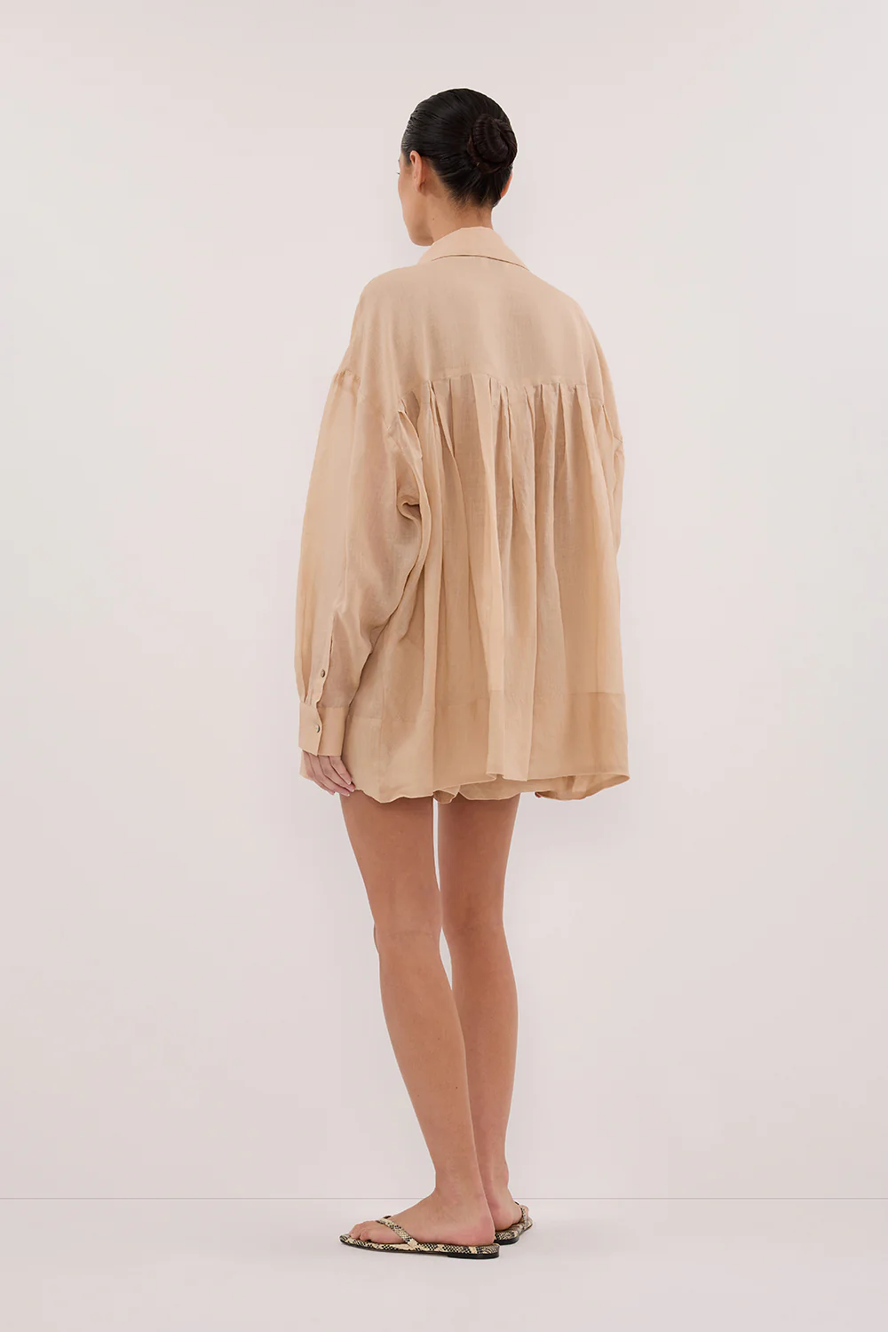 KAI MUSK OVERSIZED RAMIE LONG SLEEVE SHIRT - Yukikoi