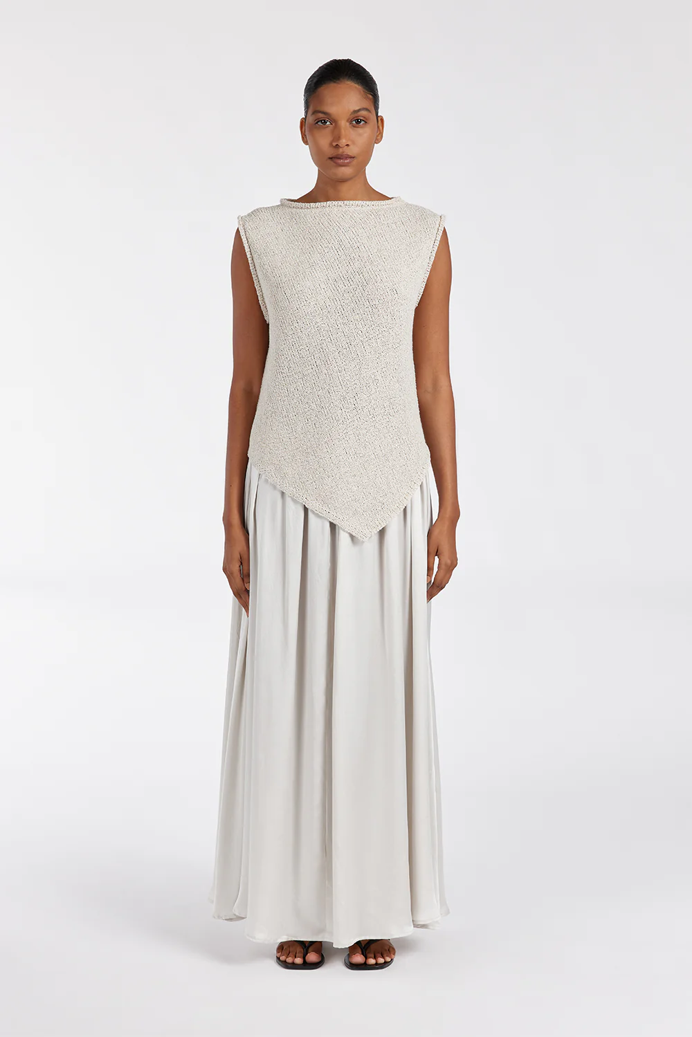 COLLINS CHALK SILK SKIRT - Yukikoi