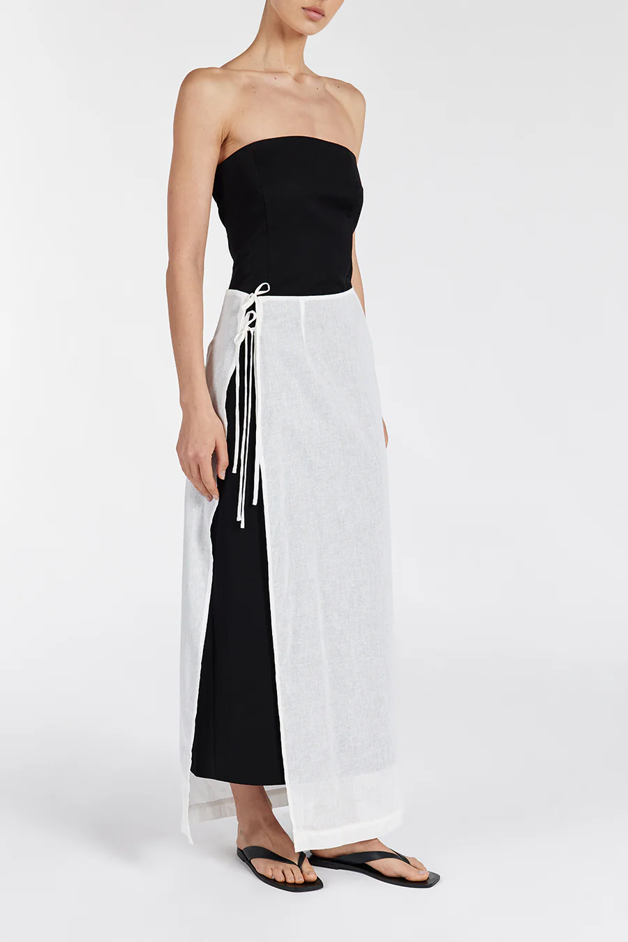 LINA WHITE SARONG SHEER SKIRT - Yukikoi