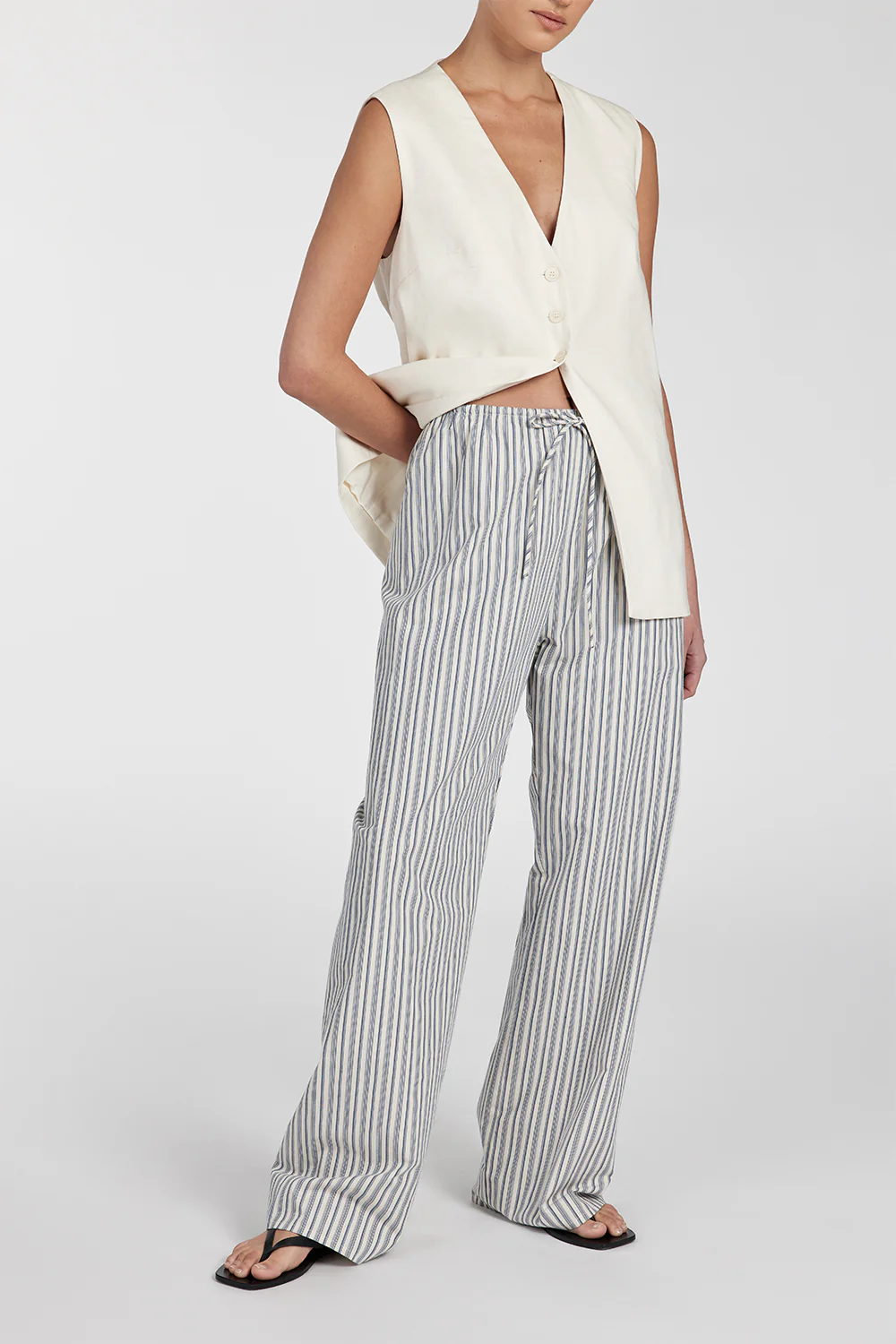 EZRA BLUE STRIPE DRAWSTRING PANT - Yukikoi