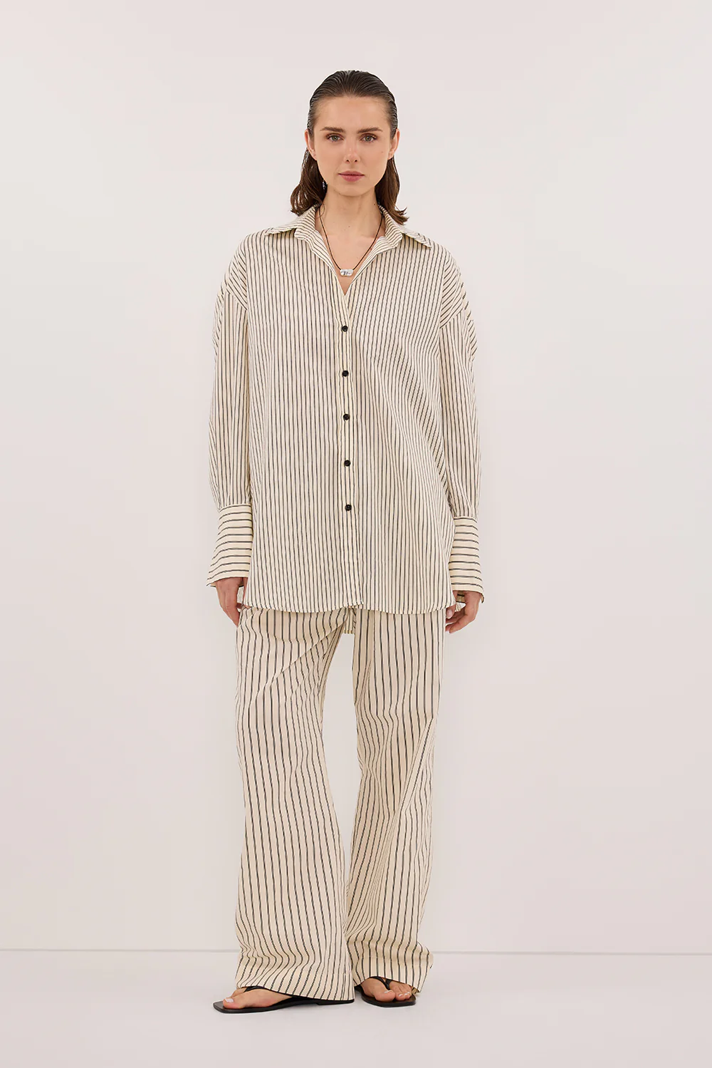 SABLE CREAM SILK BLEND PANT - Yukikoi