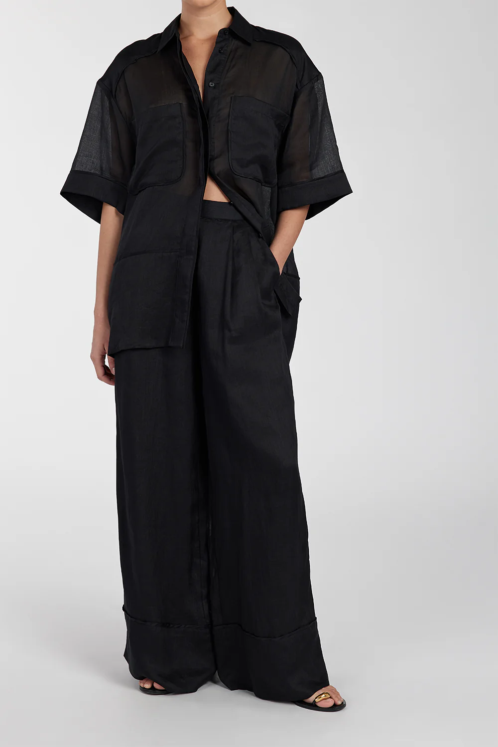 KAI BLACK RAMIE RESORT PANT - Yukikoi
