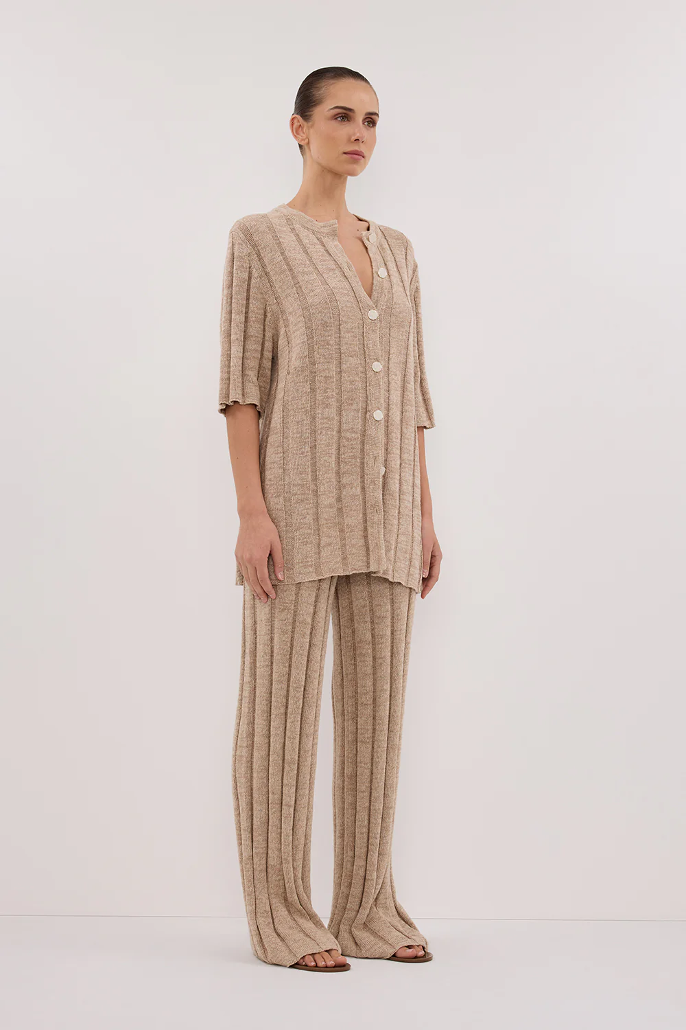JAZZ NATURAL WIDE LEG KNIT PANT - Yukikoi