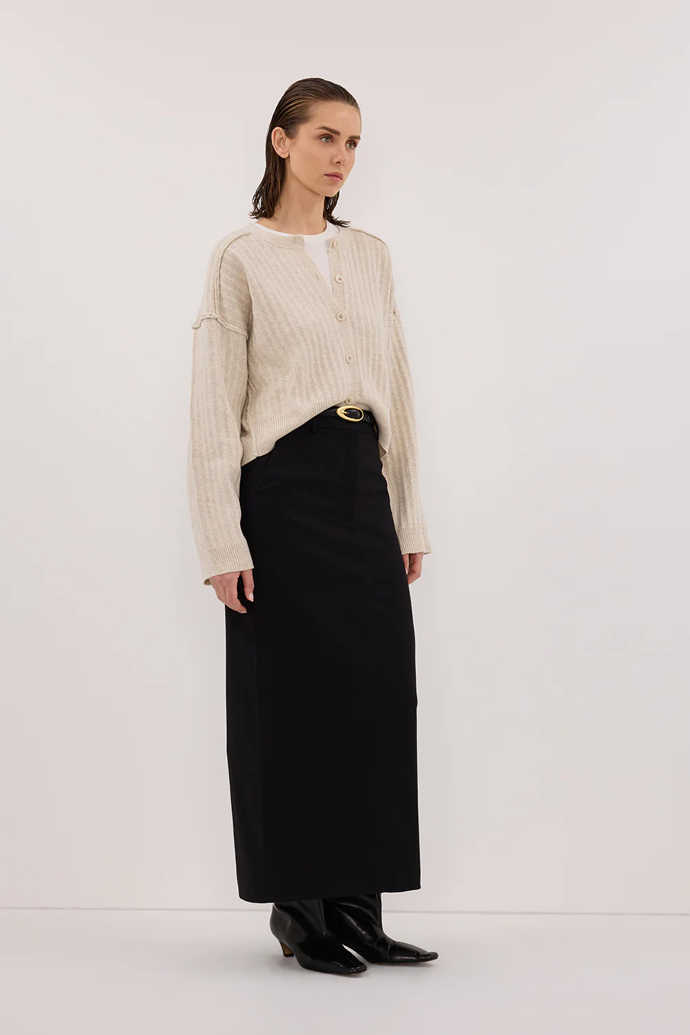 DAHLIA CHALK KNIT CARDIGAN - Yukikoi