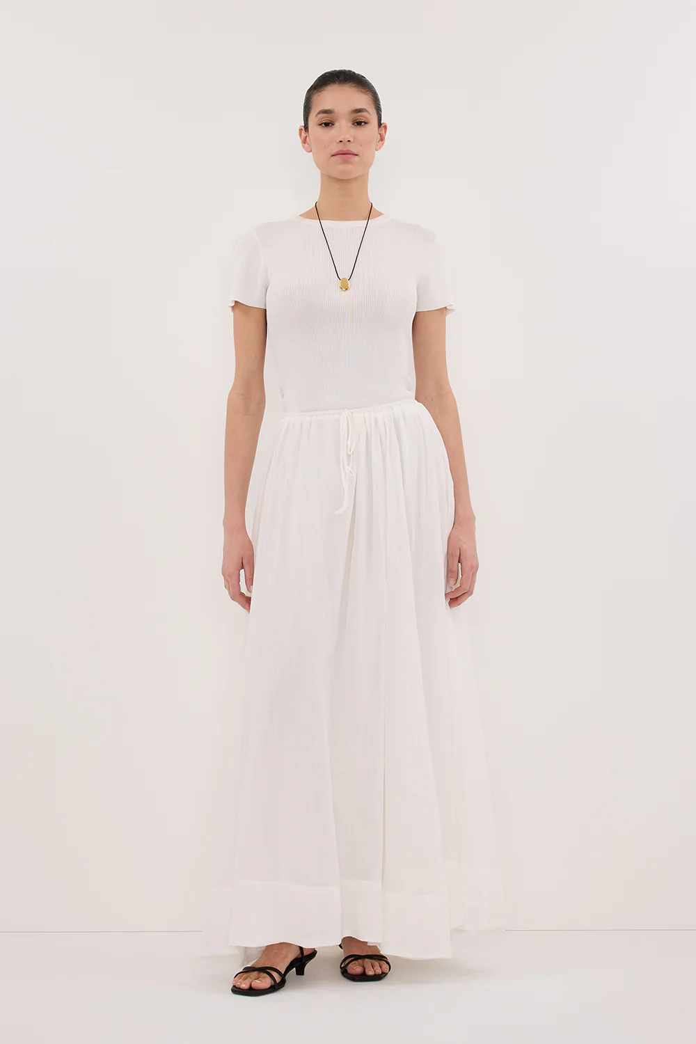 LAYNE WHITE RAMIE MAXI SKIRT - Yukikoi