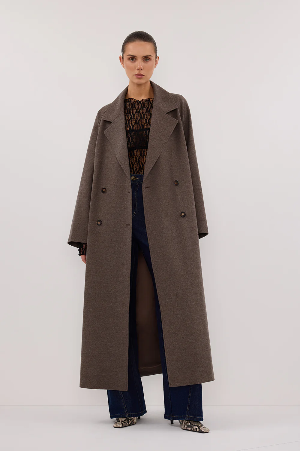 YORK COFFEE OVERSIZED WOOL BLEND COAT - Yukikoi