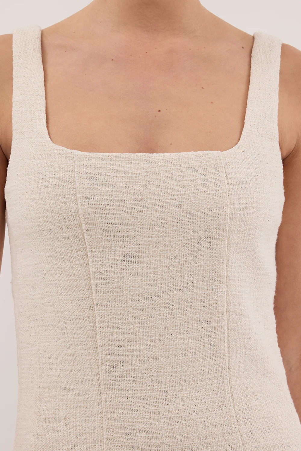 NIEVE NATURAL SLEEVLESS MINI DRESS - Yukikoi