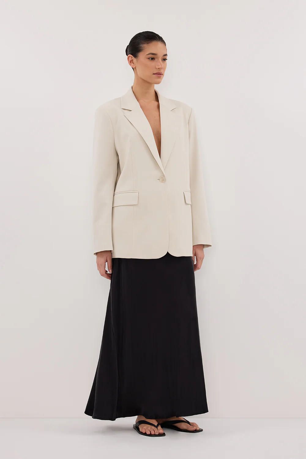 EDEN PLASTER OVERSIZED BOXY BLAZER - Yukikoi