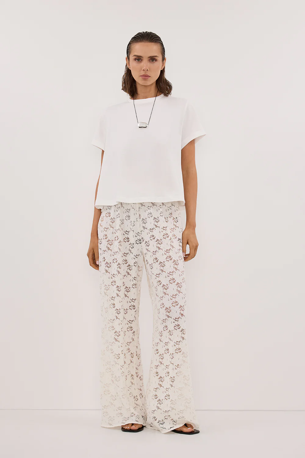 LOULA WHITE LACE PANT - Yukikoi