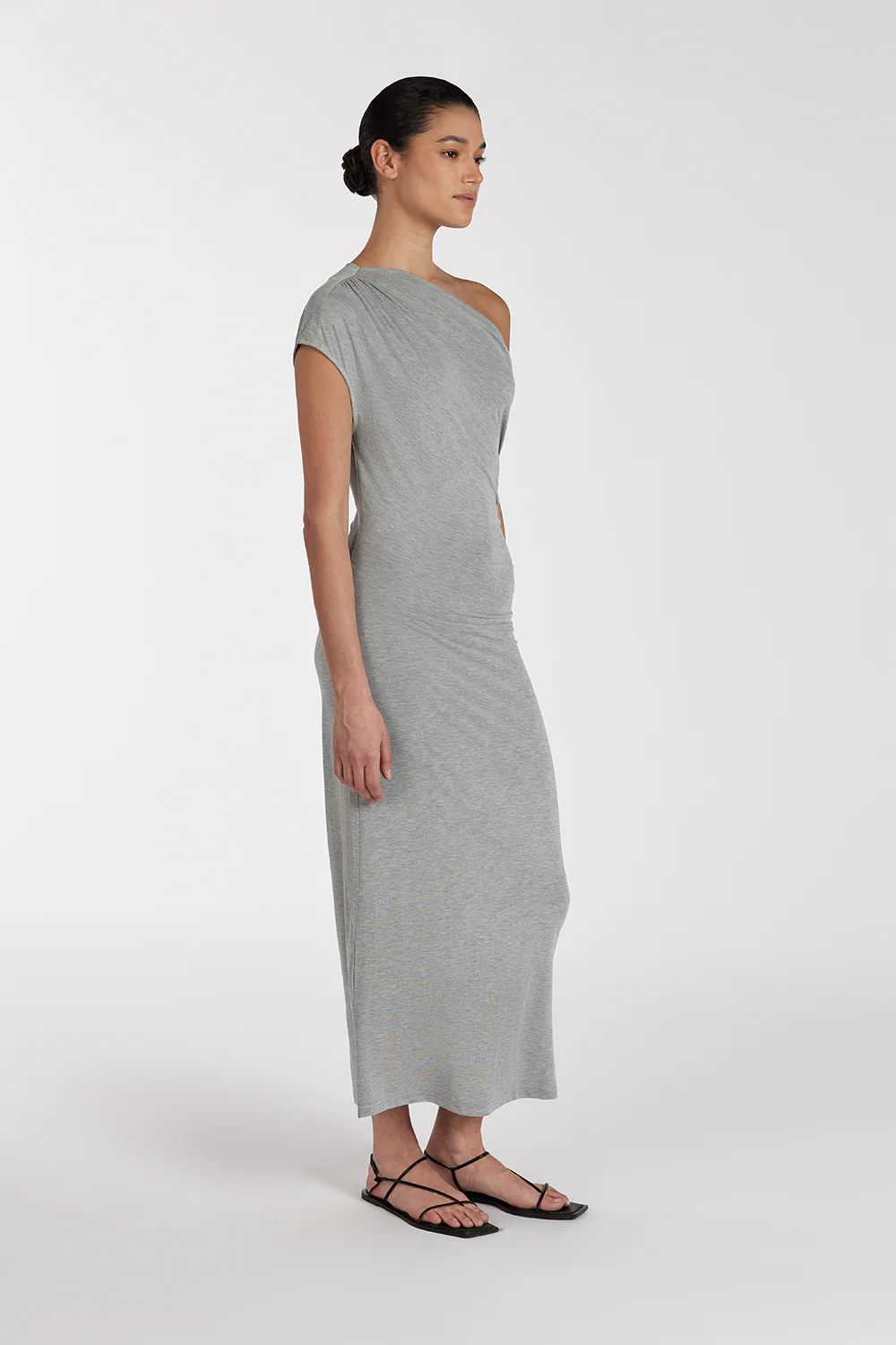 RIO SILVER MARLE DRAPED MAXI DRESS - Yukikoi