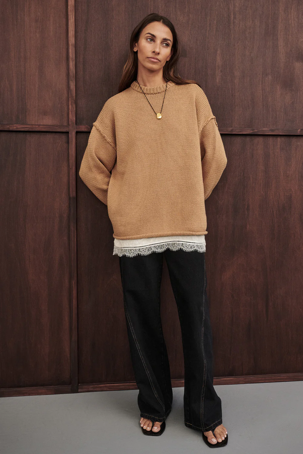 CARSON JET BLACK WIDE LEG JEAN - Yukikoi