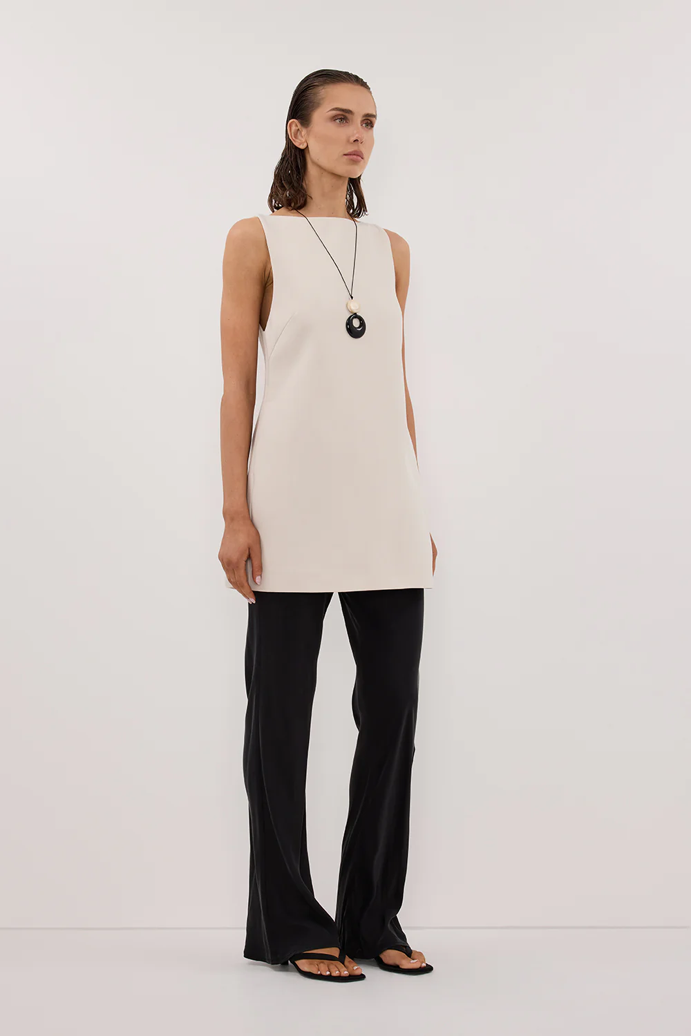 ROWIE BONE SLEEVELESS BOAT NECK TUNIC TOP - Yukikoi