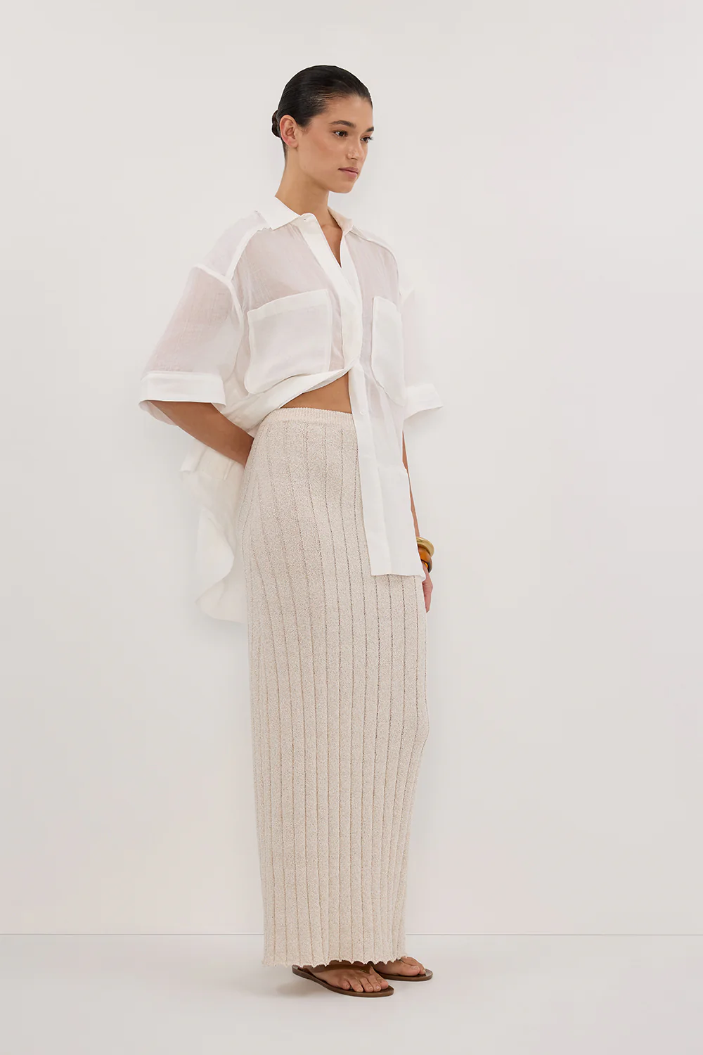 REM STONE KNIT MIDI SKIRT - Yukikoi