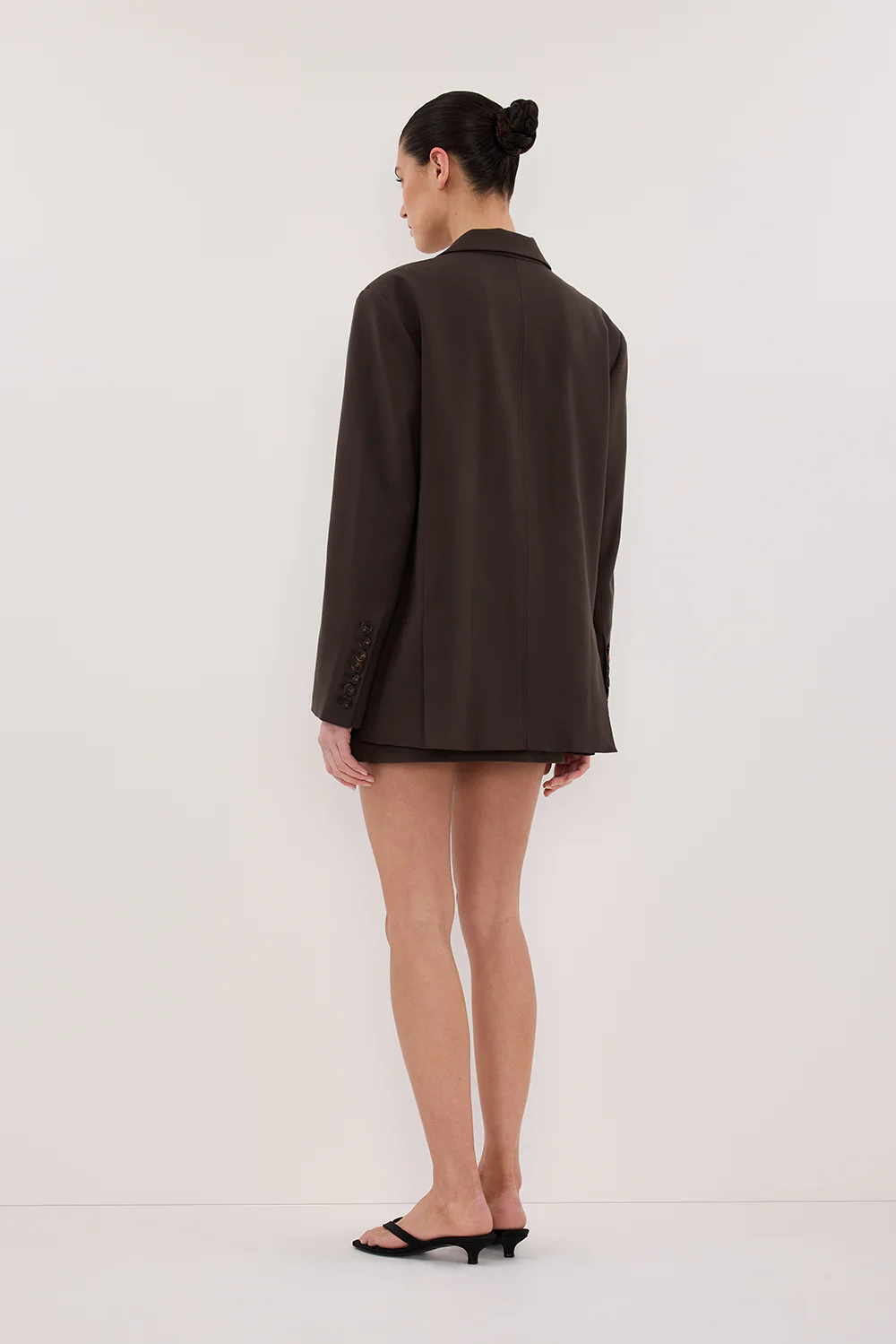 EDEN BITTER CHOC OVERSIZED BOXY BLAZER - Yukikoi
