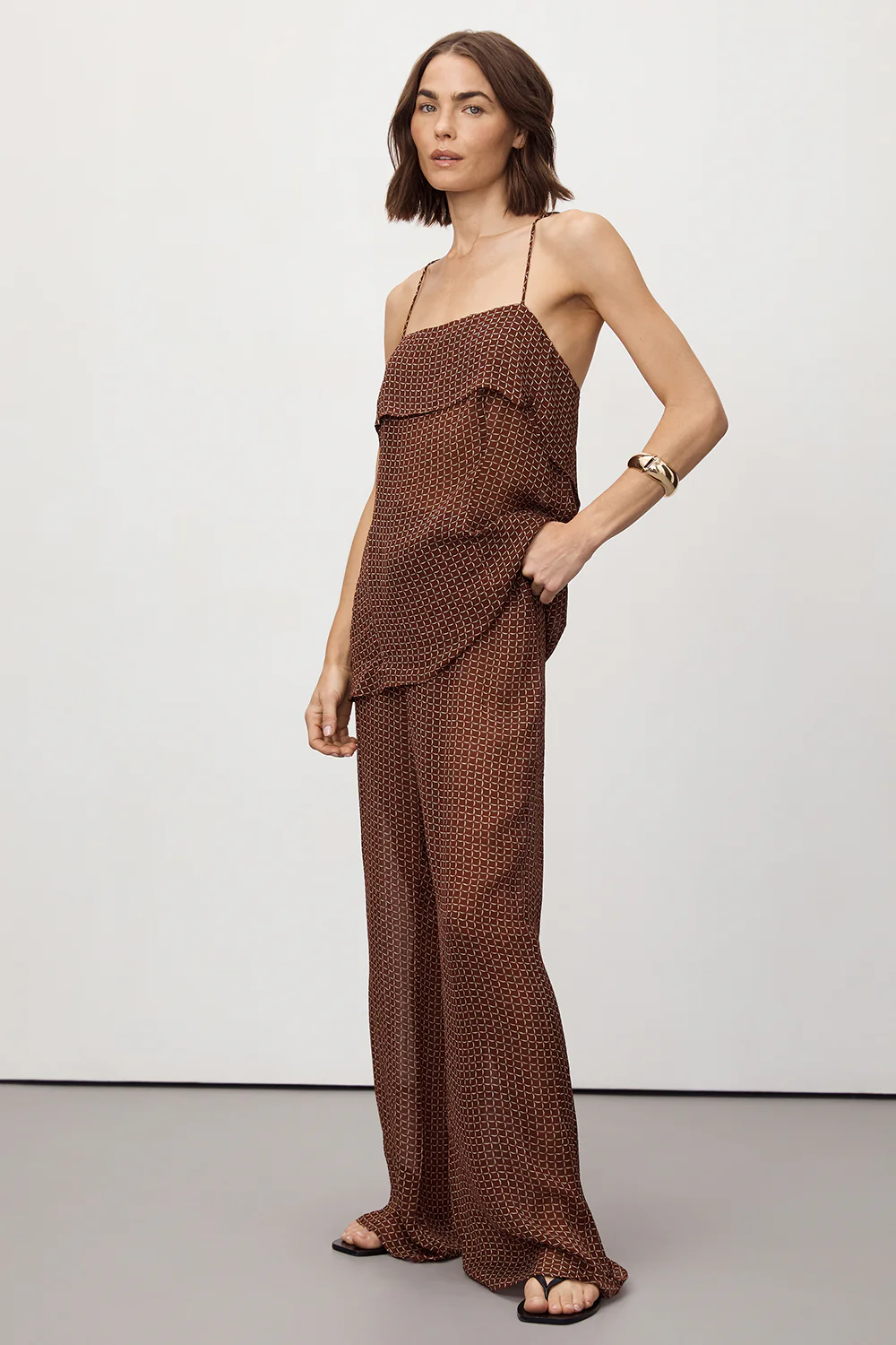 TIA SAHARA MICRO CHECK PANT - Yukikoi