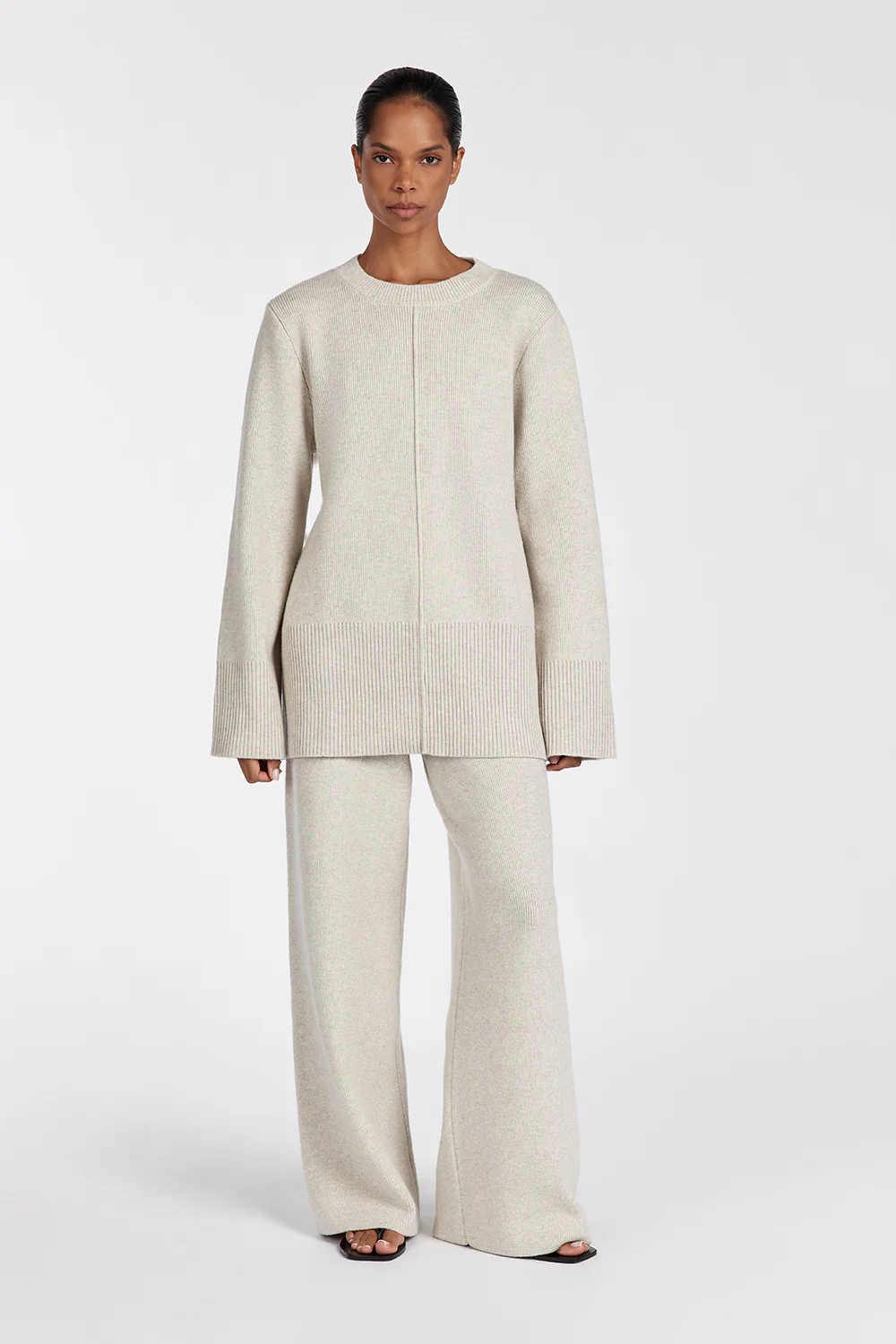 CLEMENCE OAT MARLE KNIT PANT - Yukikoi
