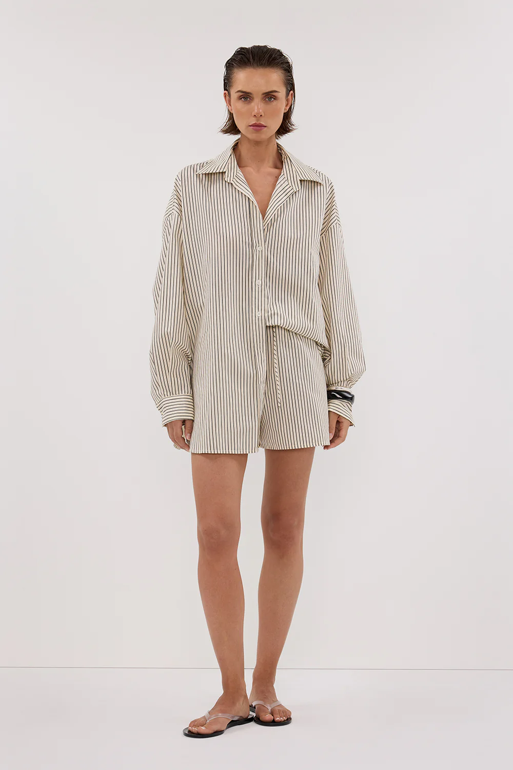 PALMA CREAM OVERSIZED SILK BLEND SHIRT - Yukikoi