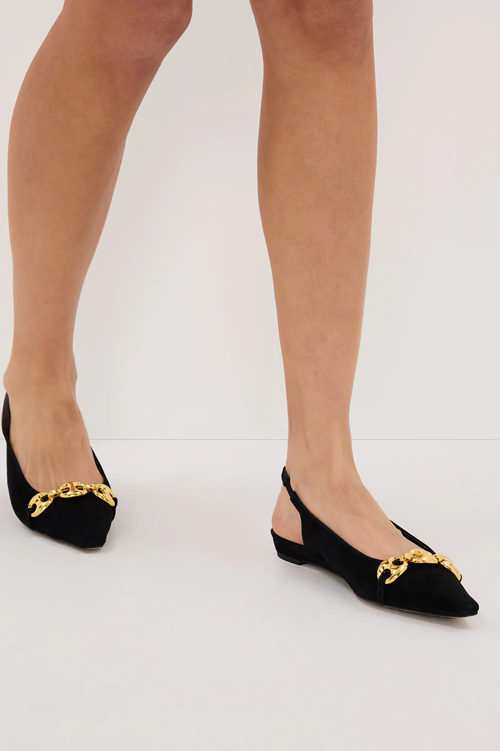 ALIAS MAE BLACK SUEDE HARRIET FLAT - Yukikoi