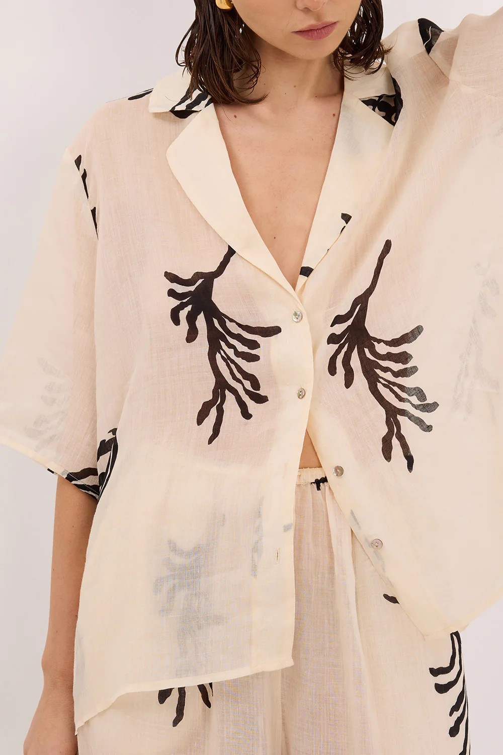 POSITANO SANSTONE RAMIE SHIRT - Yukikoi