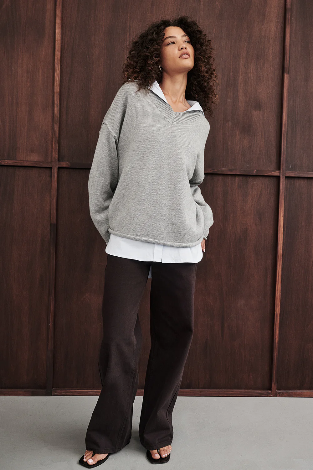 REAGAN 2.0 BURNT CHOC SLOUCHY JEAN - Yukikoi