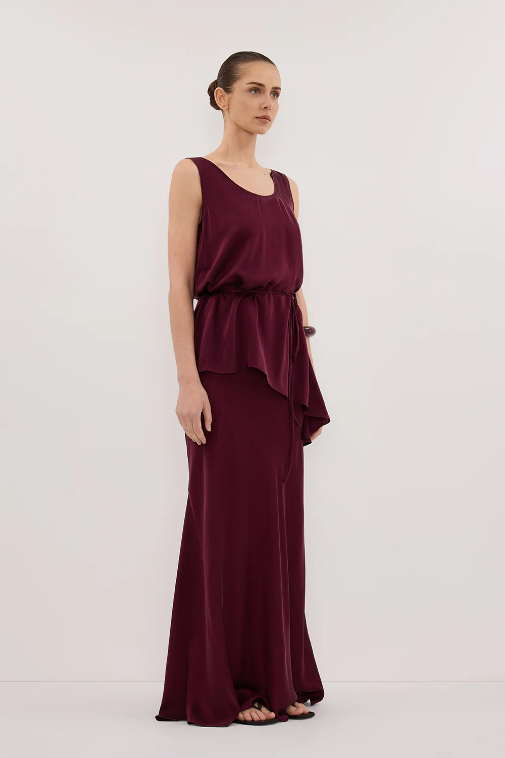 LETTIE MERLOT SILK CAMI TOP - Yukikoi