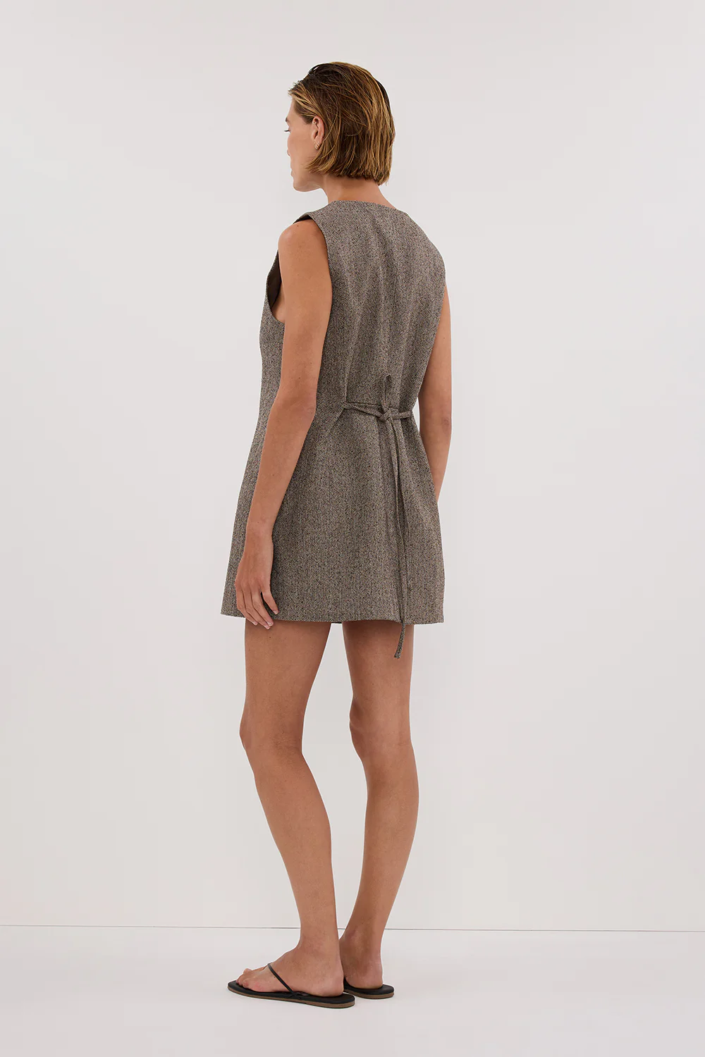 FRANKIE CHOC TWEED TUNIC VEST - Yukikoi