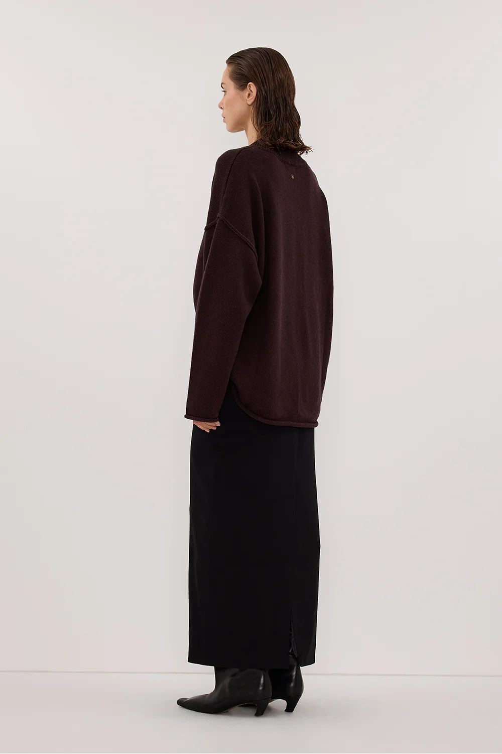 FLINT PLUM V NECK KNIT JUMPER - Yukikoi