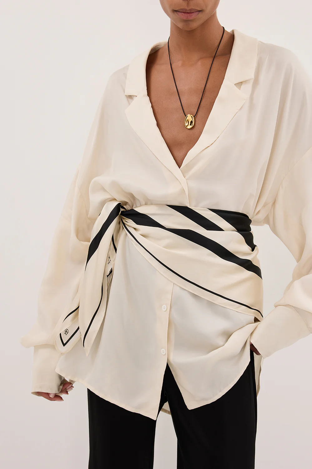 LUCILLE STRAW LONG SLEEVE CUPRO SHIRT - PRE ORDER - Yukikoi