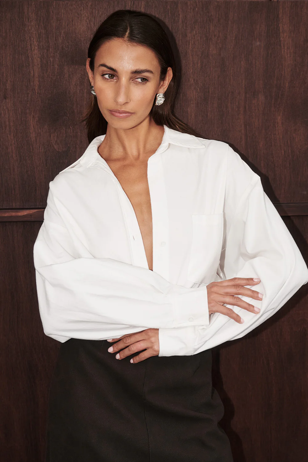 RHEA 2.0 WHITE OVERSIZED COTTON SHIRT - Yukikoi