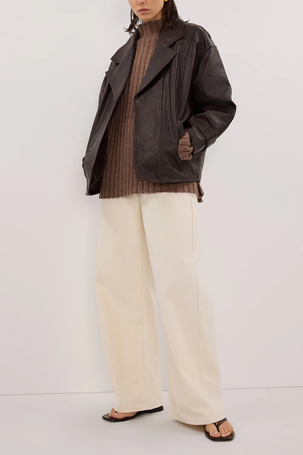 REAGAN 2.0 CREAM SLOUCHY JEAN - Yukikoi