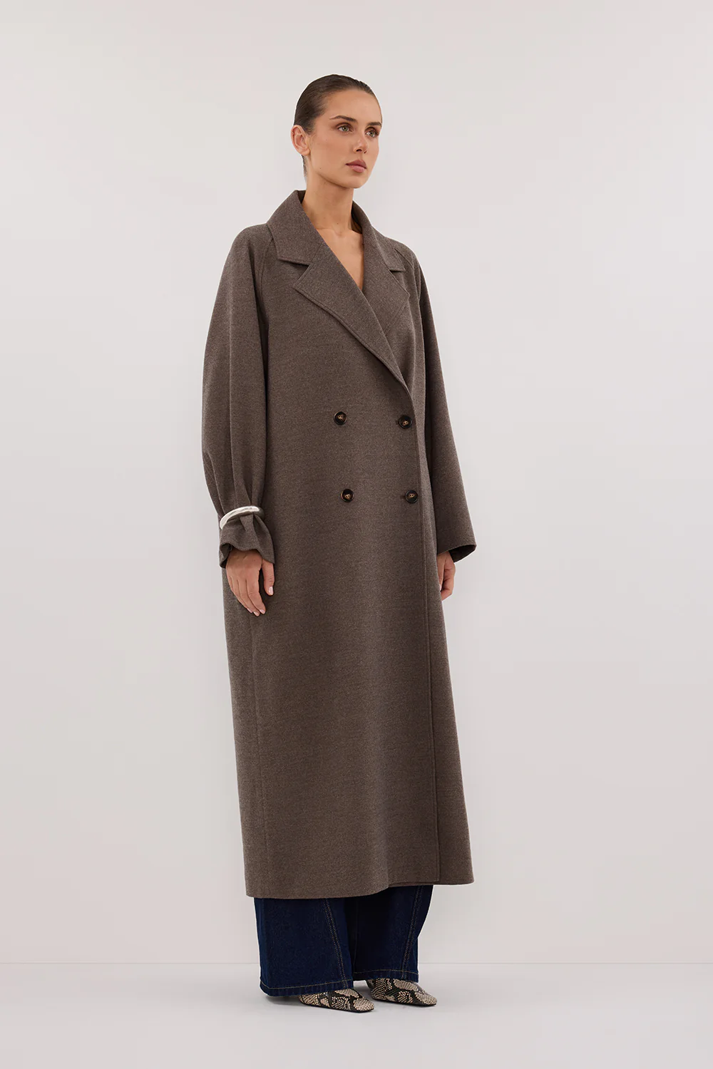 YORK COFFEE OVERSIZED WOOL BLEND COAT - Yukikoi