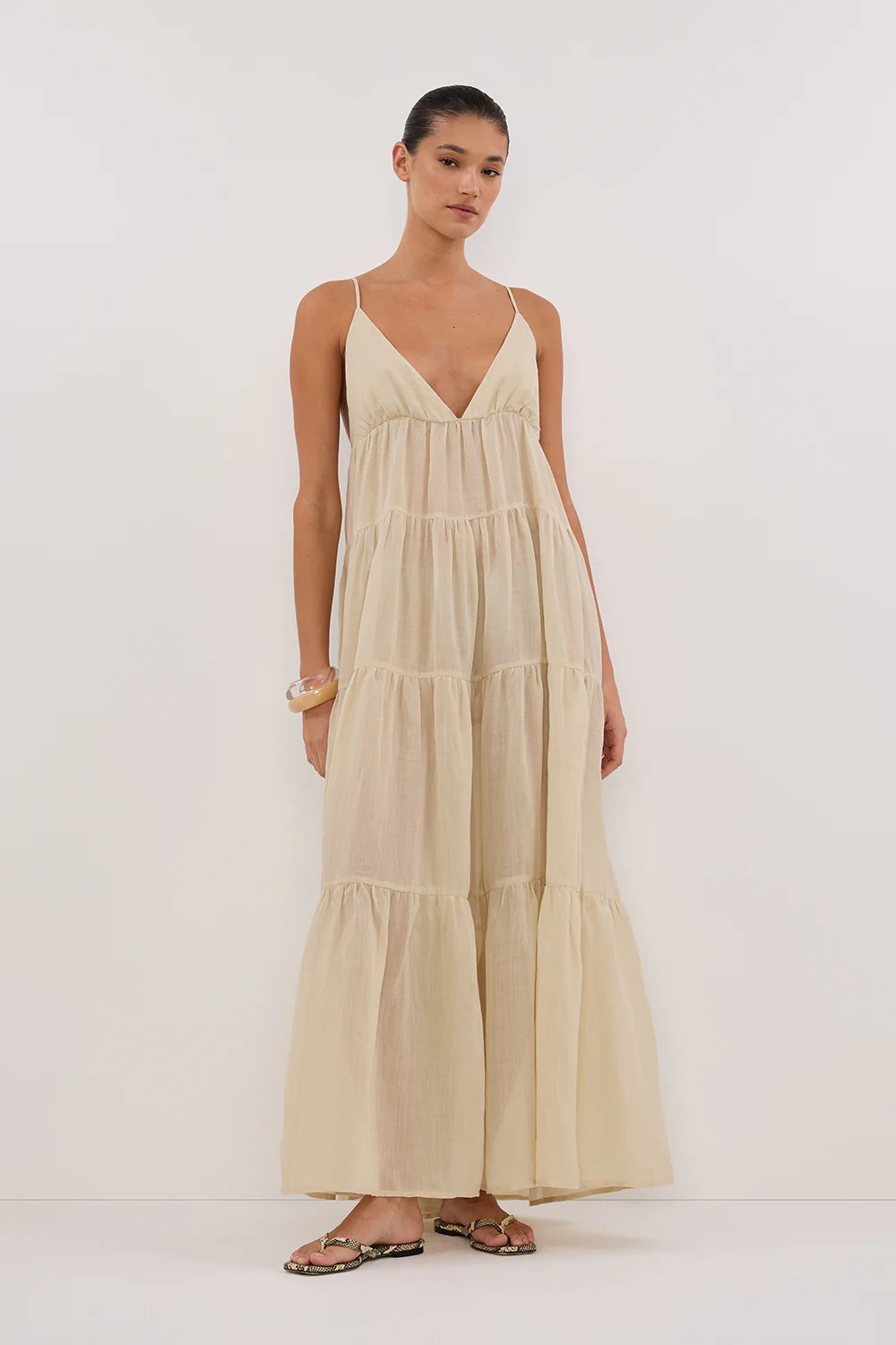 LIZA PLASTER RAMIE MIDI DRESS - Yukikoi