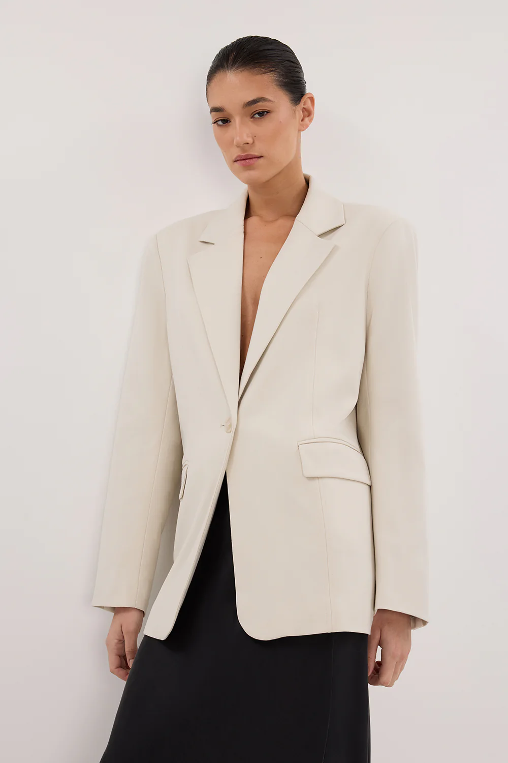EDEN PLASTER OVERSIZED BOXY BLAZER - Yukikoi