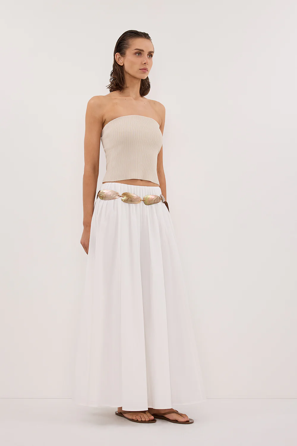 LIMA BONE STRAPLESS BANDEAU KNIT TOP - Yukikoi