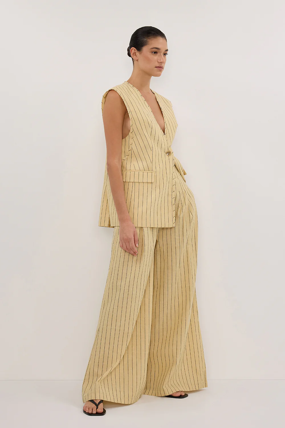 OLLIE DUNE STRIPE WIDE LEG PANT - Yukikoi