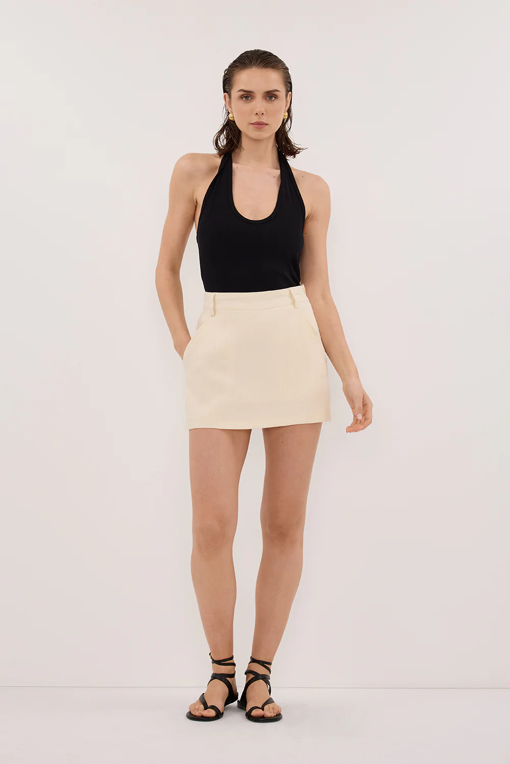 EVIE STRAW LINEN SKORT - Yukikoi