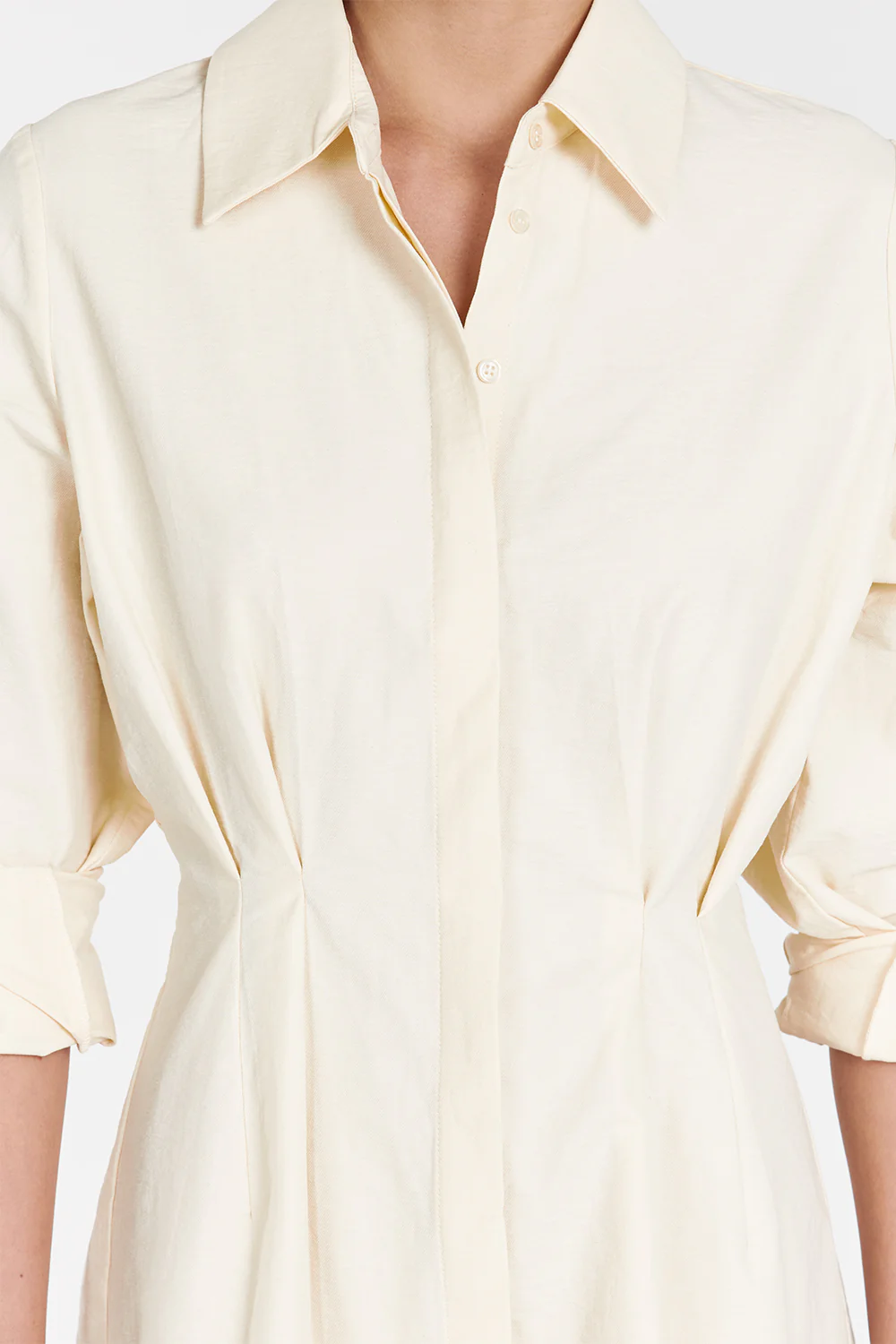 RACHEL BUTTER SHIRT MINI DRESS - Yukikoi