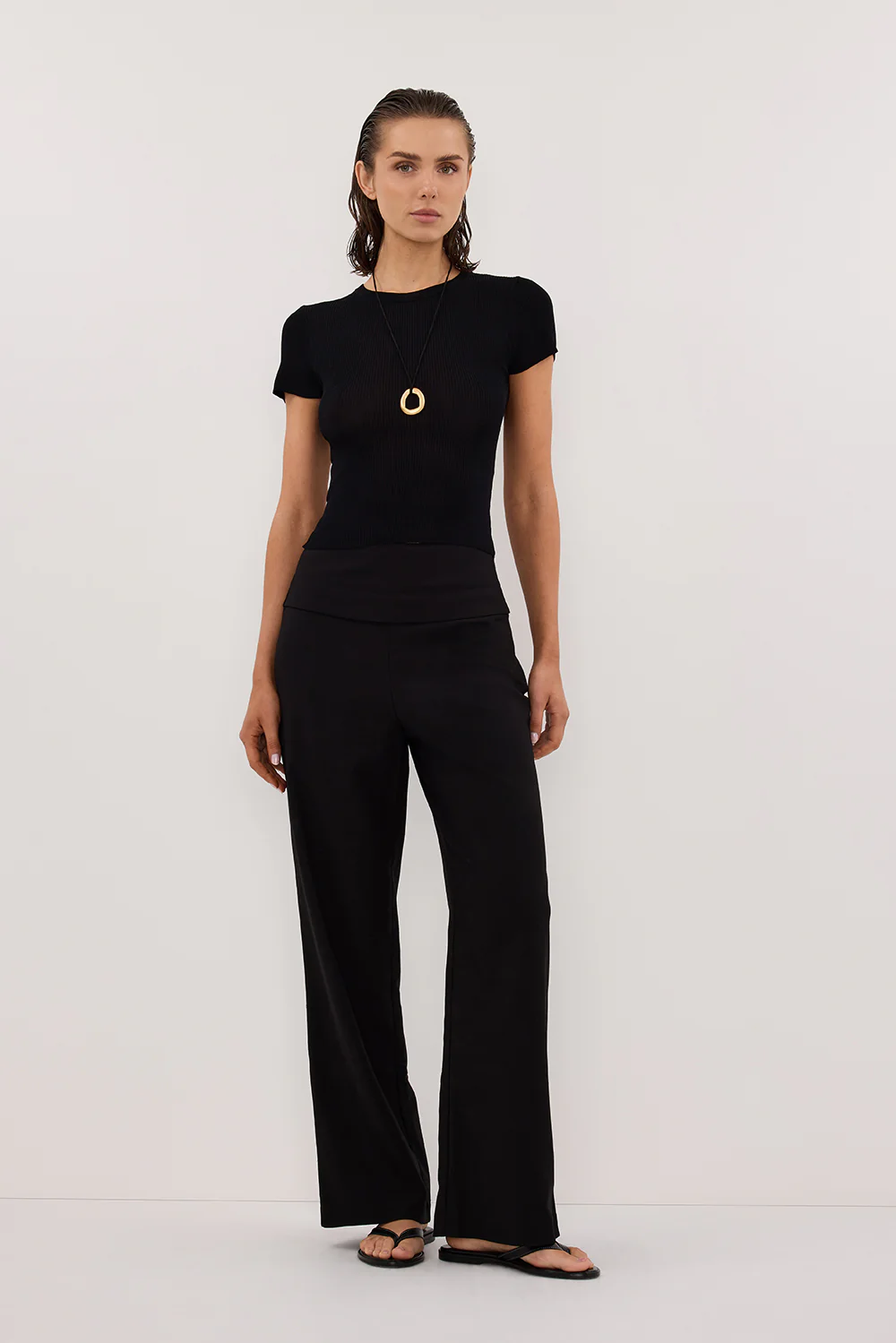 RITA BLACK TAILORED PANT - Yukikoi
