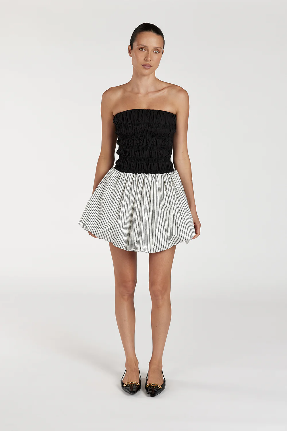 STOCKHOLM STRIPE SILK BLEND DRESS - Yukikoi