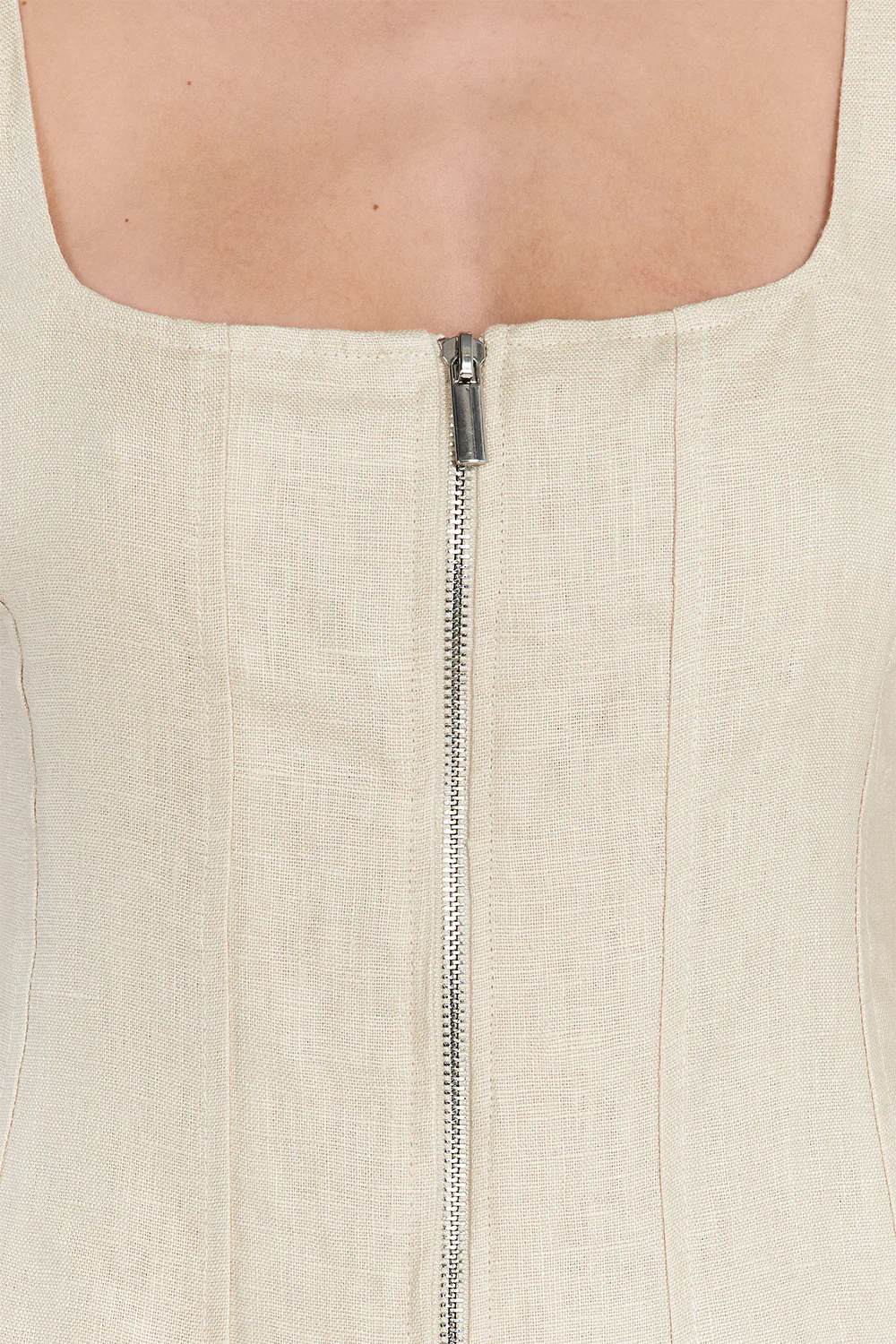 HARRIET SAND LINEN MINI DRESS - Yukikoi